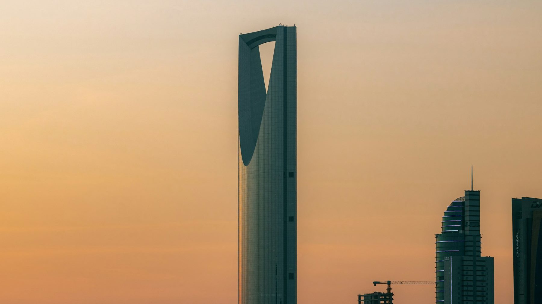 Riyadh skyline at golden hour