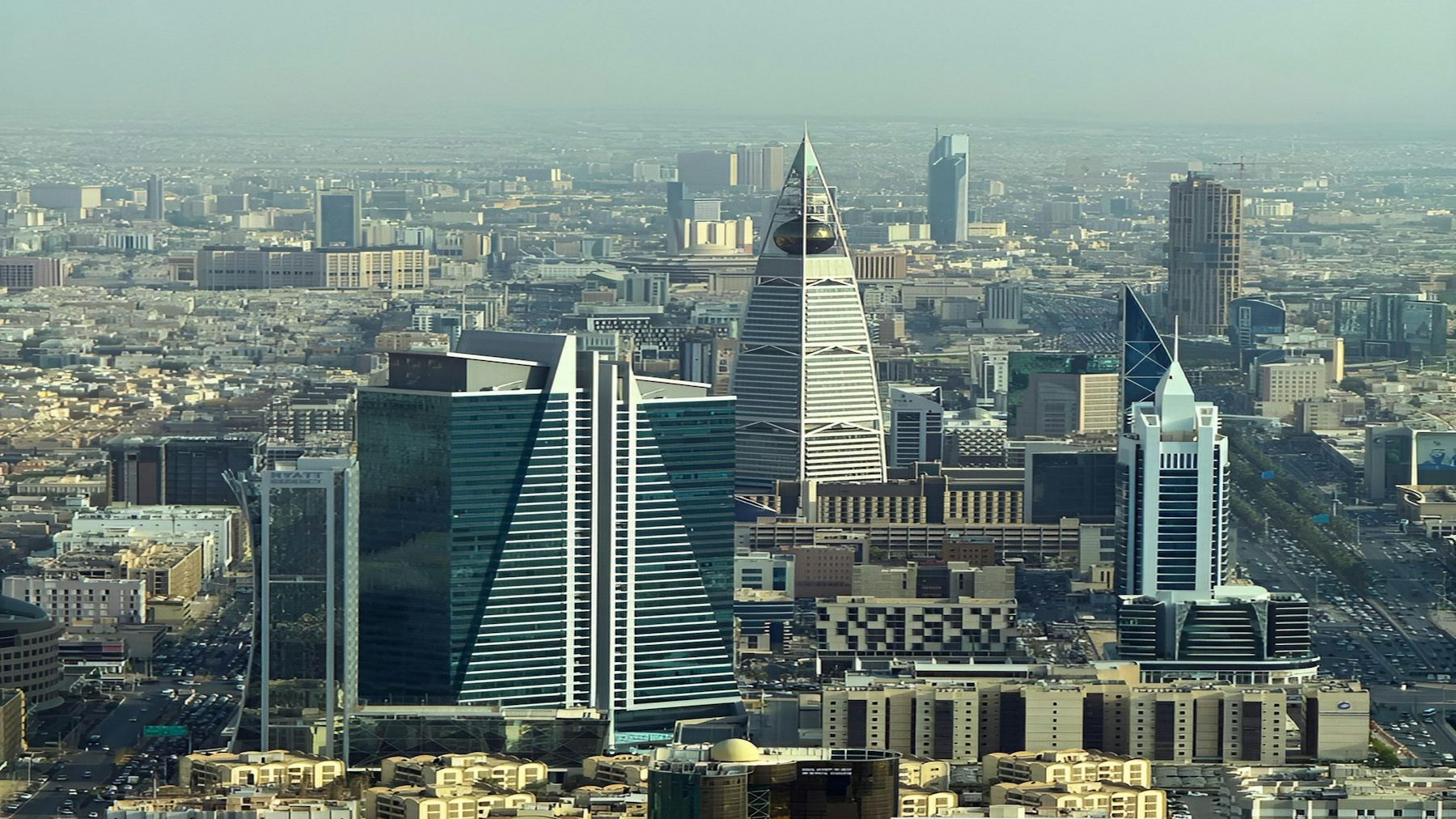 Riyadh business district from the air
