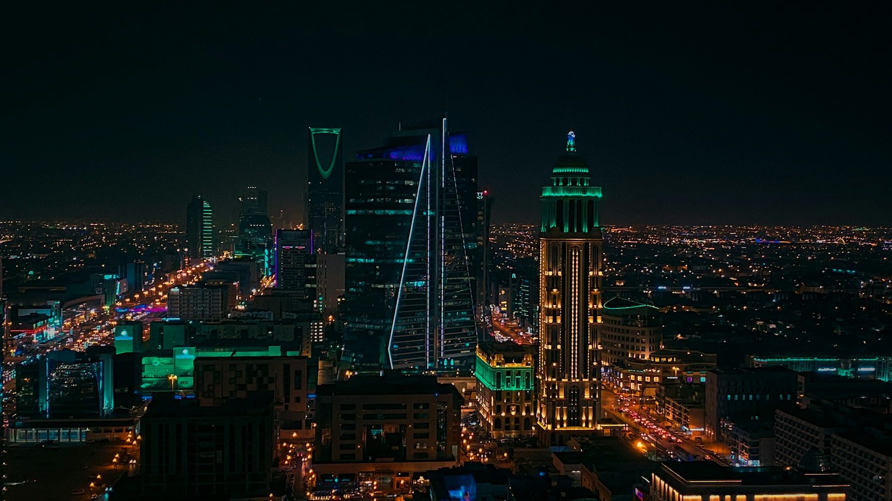 Riyadh skyline at night